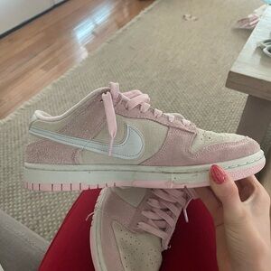 Nike Pink and White Dunks